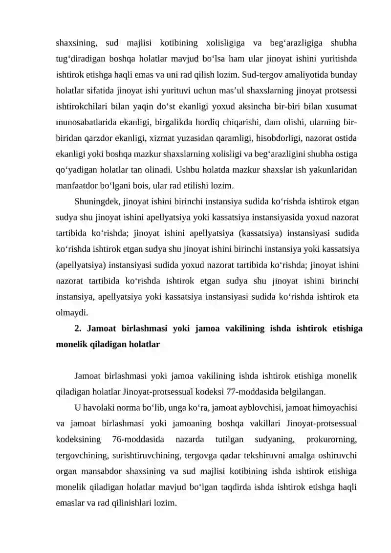 Jinoyat Protcessida Ishtirok Etishga Monelik Qiladigan Holatlar 3