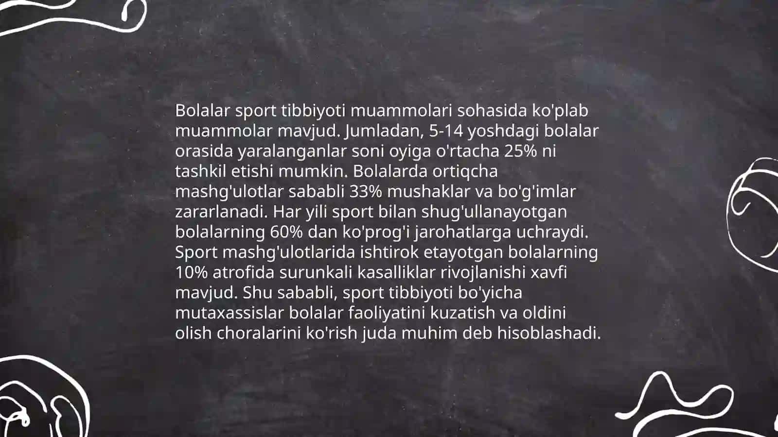 Bolalar sport tibbiyoti muammolari 3