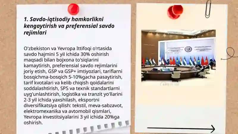 O'zbekistonning Yevropa Ittifoqi mamlakatlari bilan istiqbolli hamkorligi 3