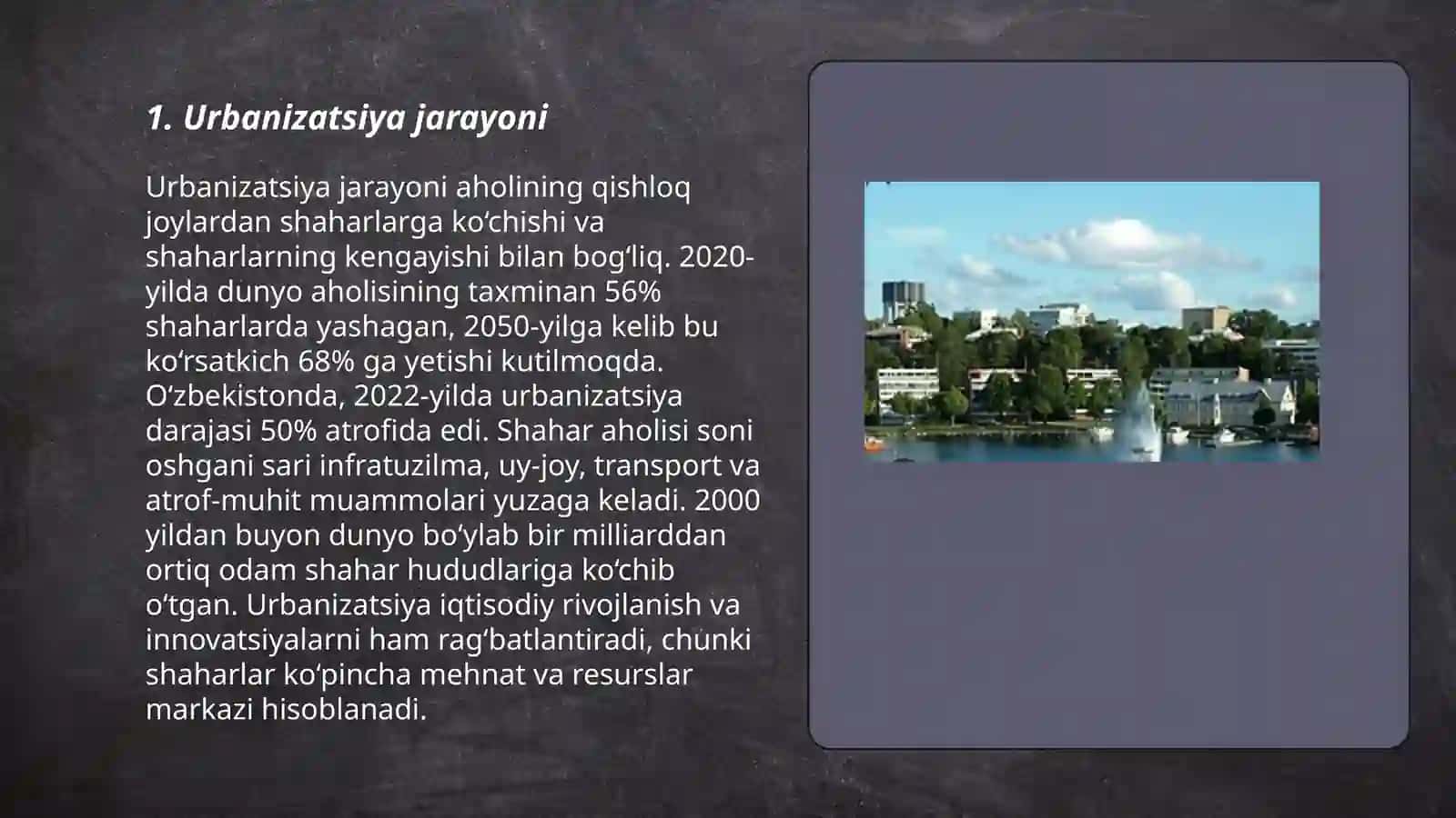 Urbanizatsiya jarayoni 3