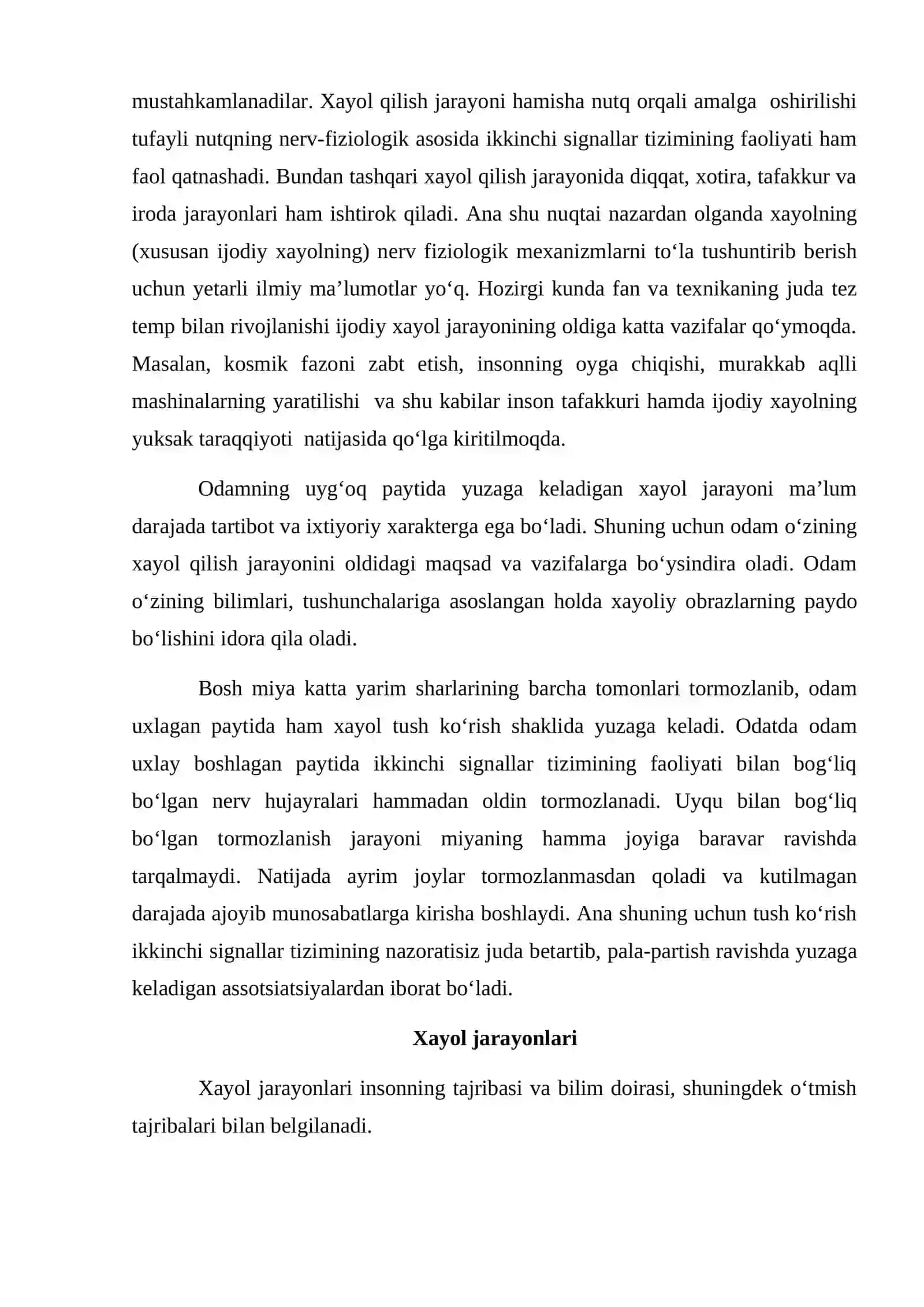 Xayol xaqida tushuncha 3