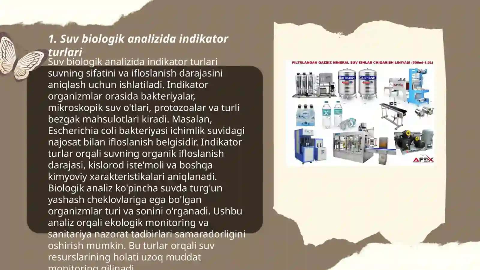 Indikator turlari va ularni suvni biologik tahlil qilish hamda suvni tozalashdagi ahamiyati 3