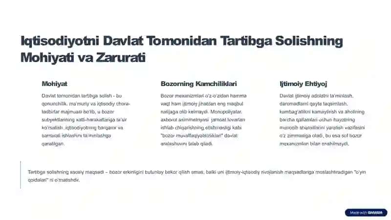 Iqtisodiyotni davlat tomonidan tartibga solish 3