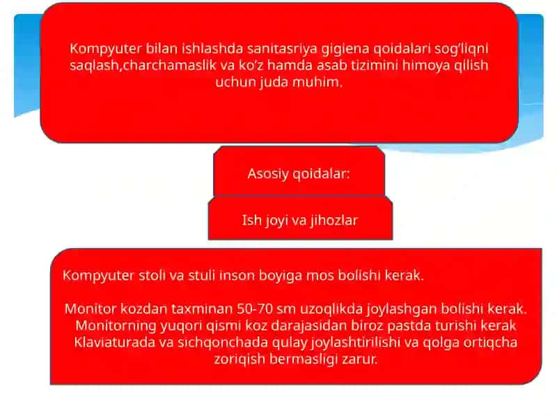 Kompyuter bilan ishlashda sanitariya gigienasi va texnika xavfsizligi 3