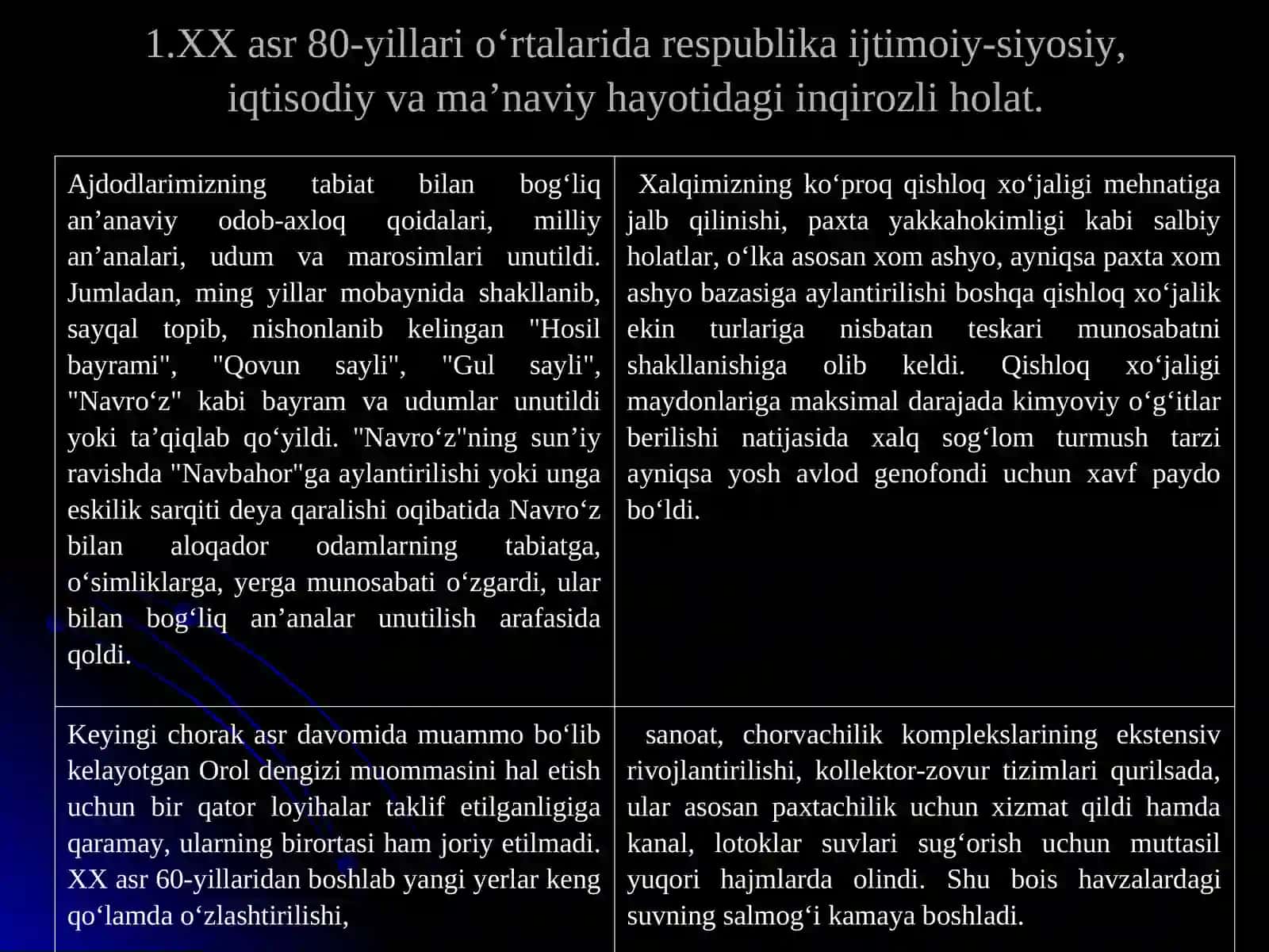 Mustaqillikka erishish arafasida O‘zbekistondagi ijtimoiy-siyosiy jarayonlar 3