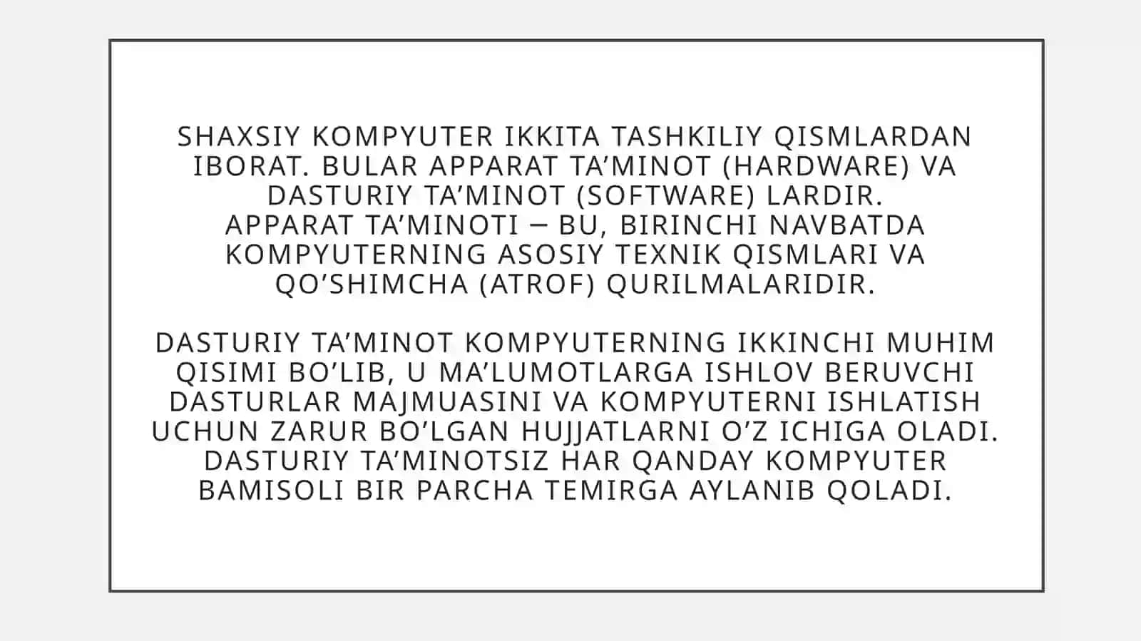Kompyuterning dasturiy ta'minoti 3