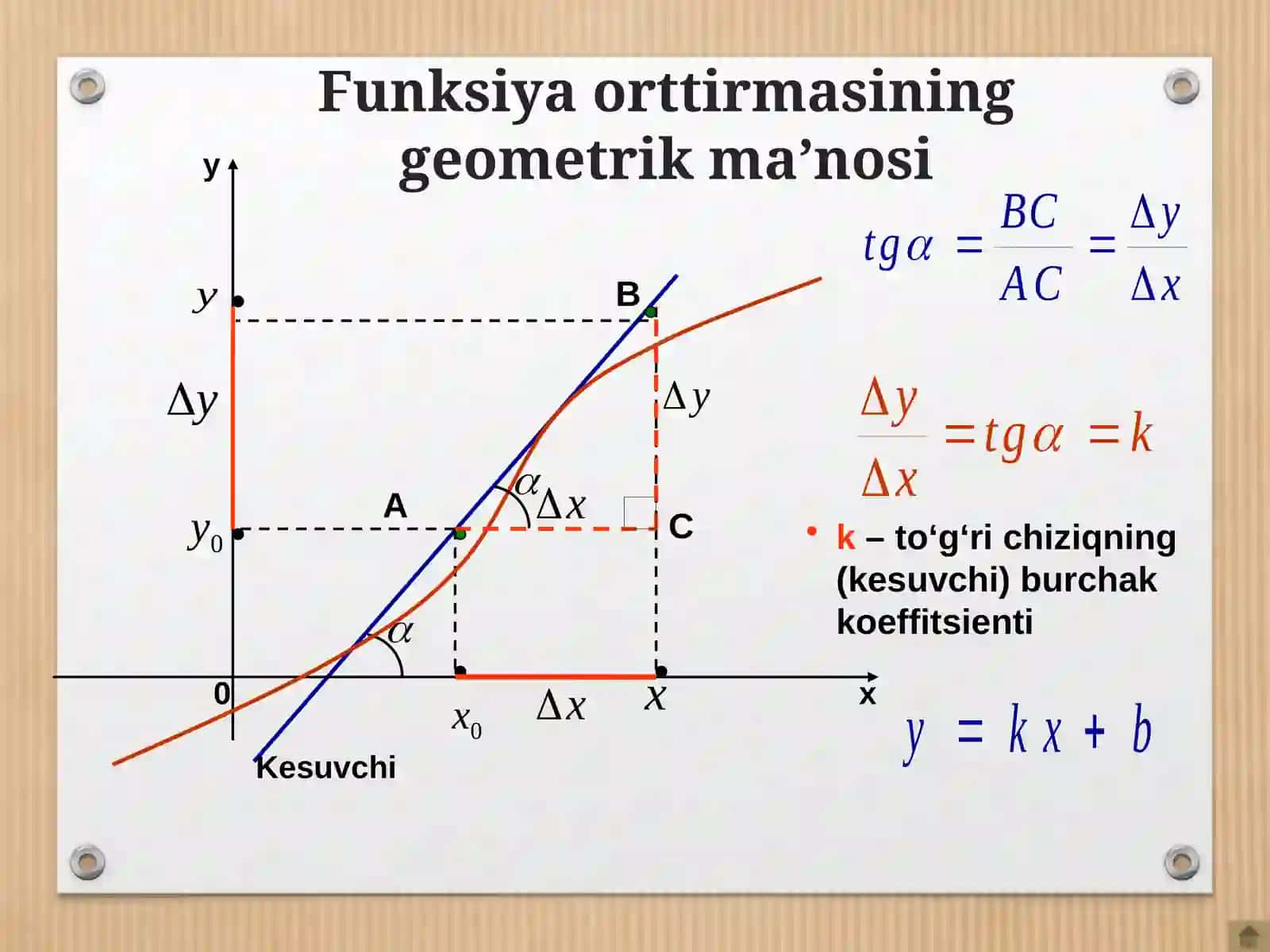 Bir o‘zgaruvchili funksiya hosilasi va differensiali 3