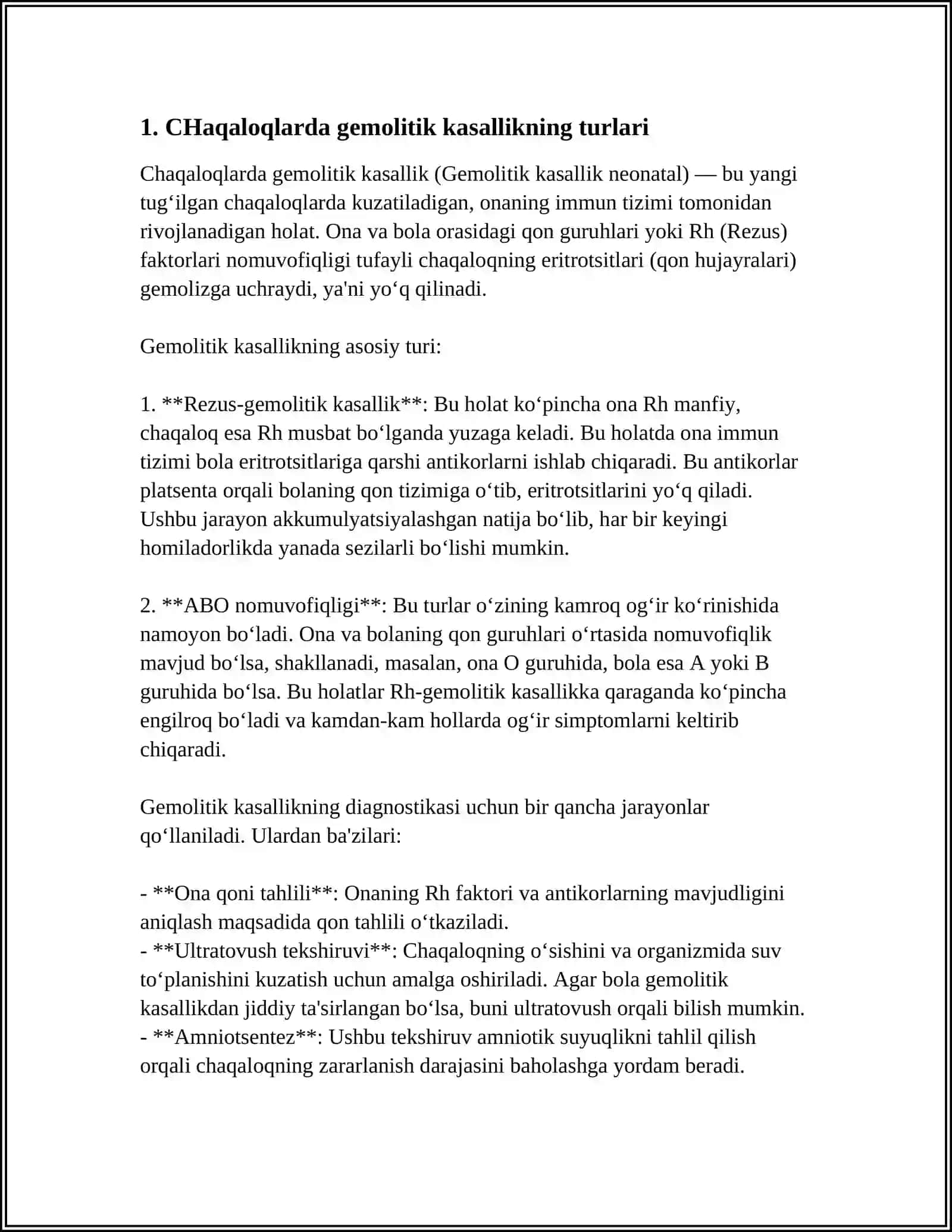 Chaqaloqlarda gemolitik kasallikning turlari 3