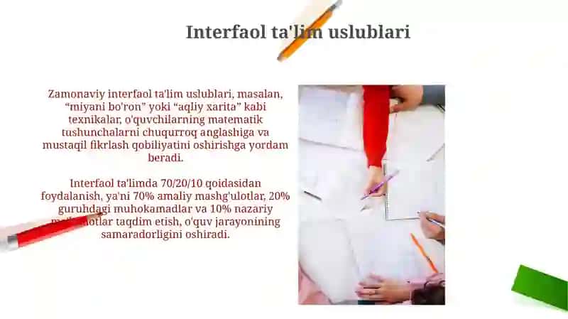 Zamonaviy darslarni tashkil etish 3