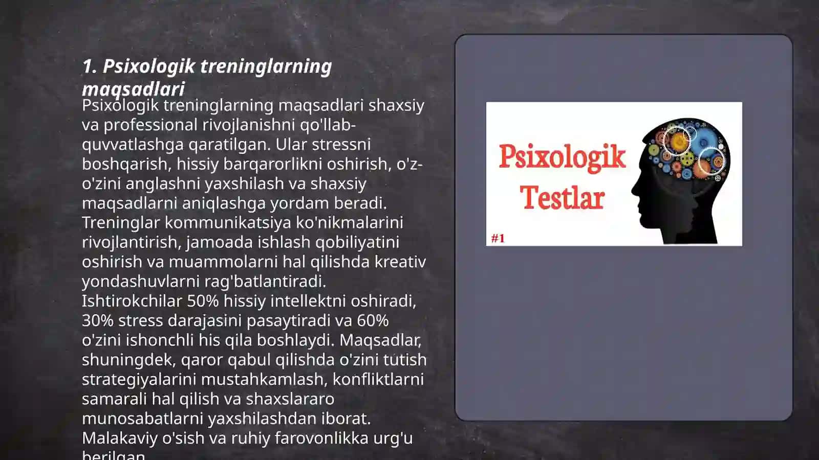 Psixologik treninglarni tashkil qilish shartlari 3
