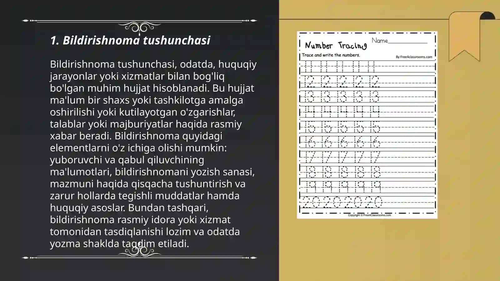 Bildirishnoma yozishni o'rganish 3