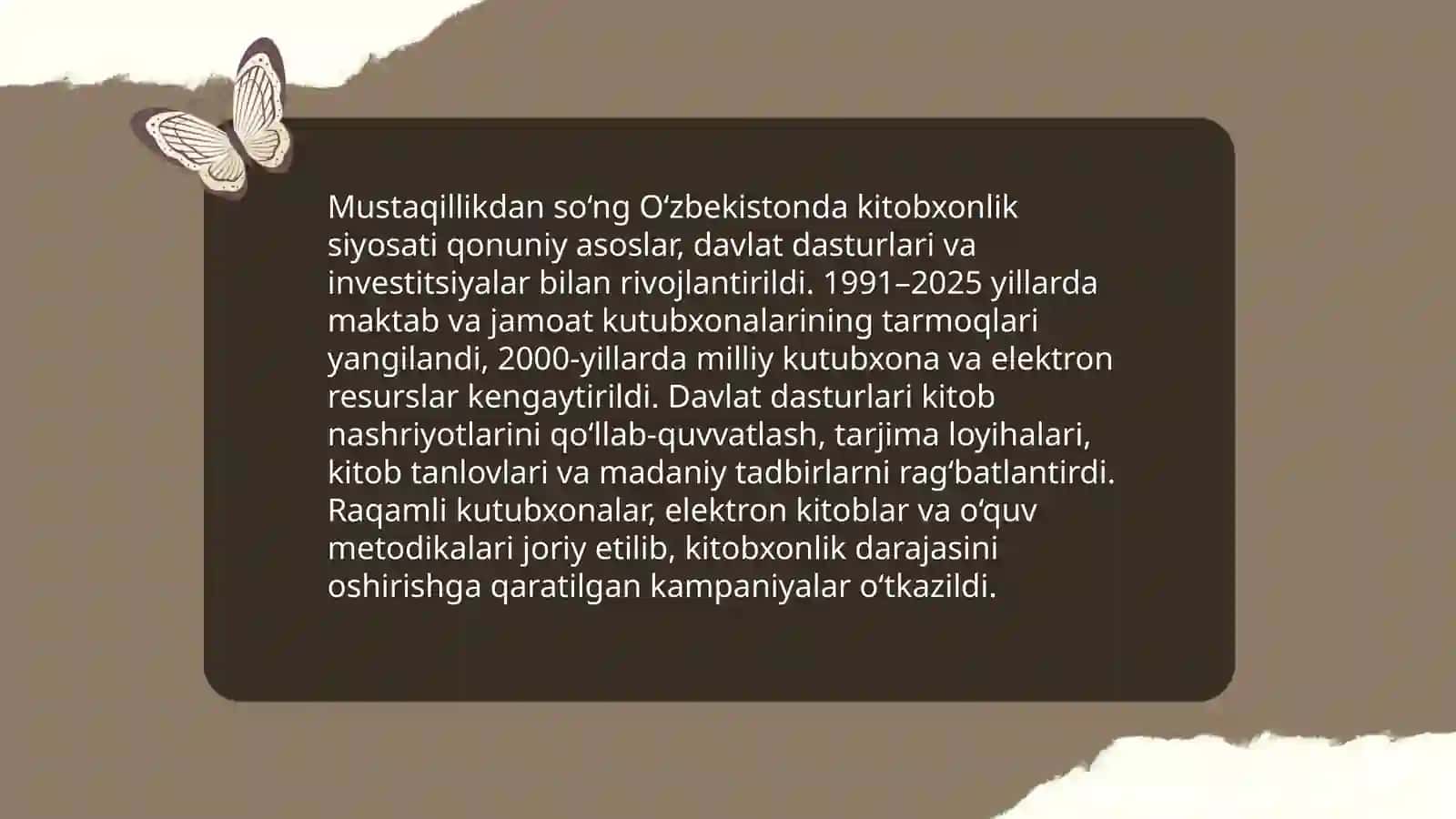 O‘zbekiston kitobxonlik siyosati va tajribasi 3