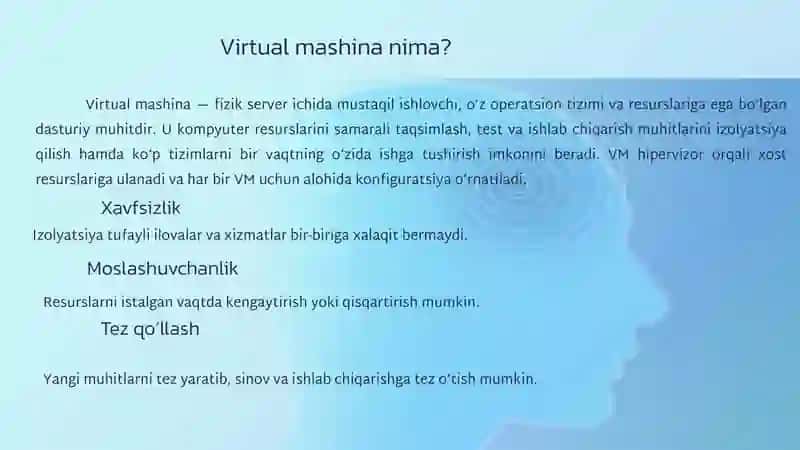Virtual mashinalarni boshqarish 3