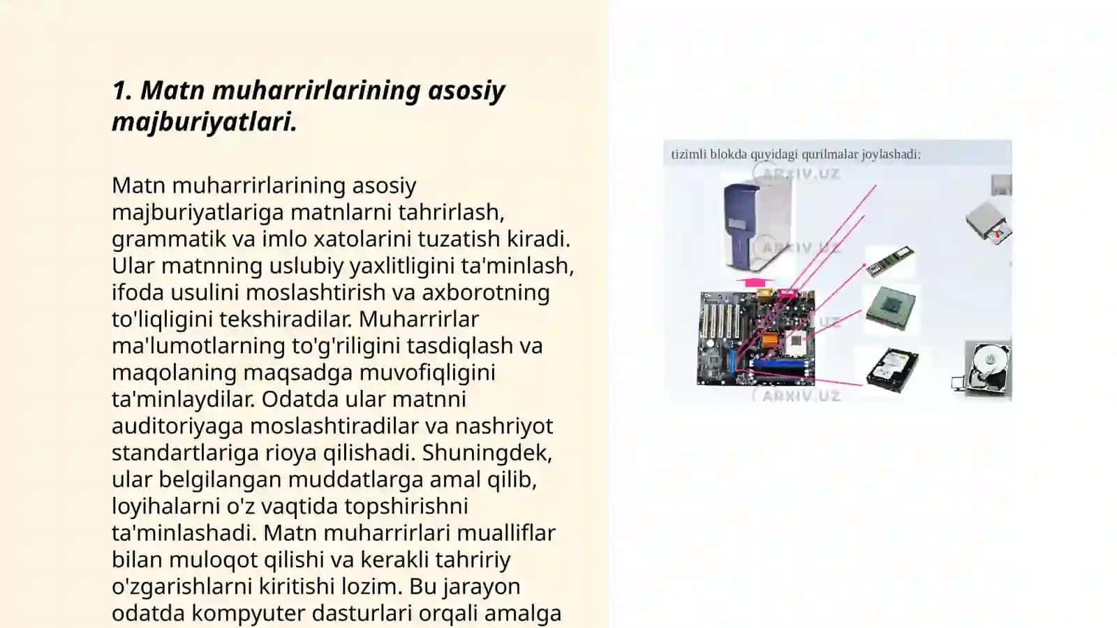 Matn muharrirlarning vazifalari va imkoniyatlari 3