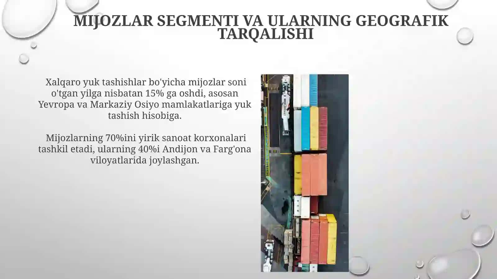 Cargo deallogistikkompaniyasi yillik yuk aylanmasi qayerga yuklar olib boradi 3