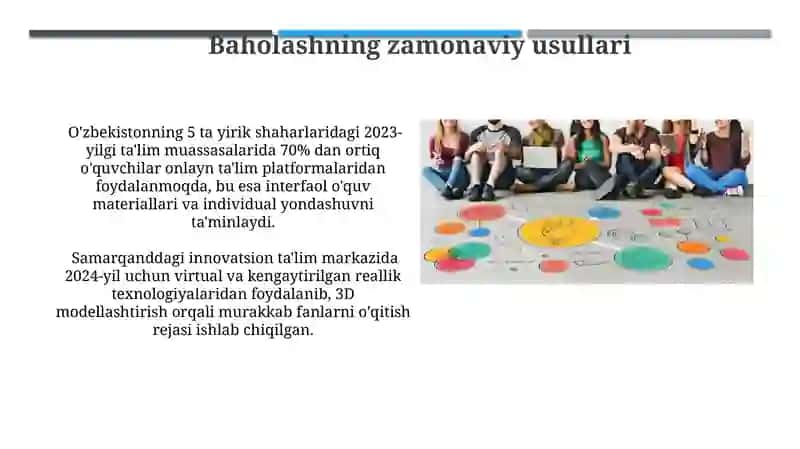 Zamonaviy texnologiyalar, oʻquv jarayonini tashkil etish usullari va shakllar 3