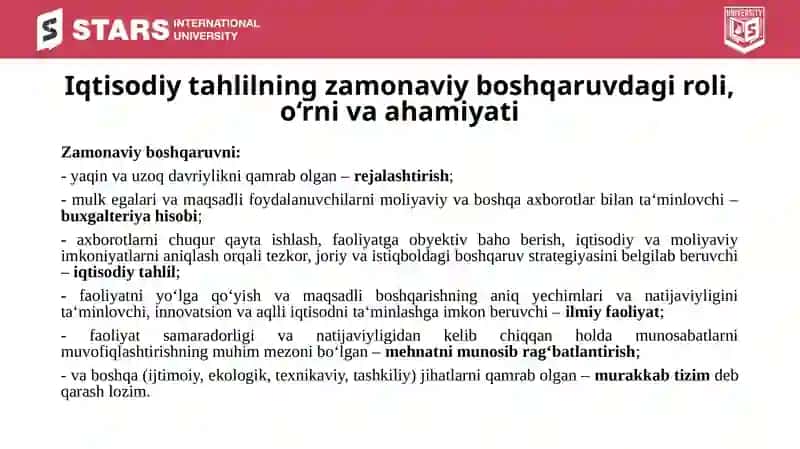 Iqtisodiy tahlilning predmeti, asosiy vazifalari va tamoyillari 3