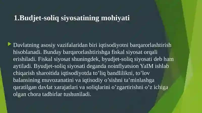 Budjet-soliq siyosati 3