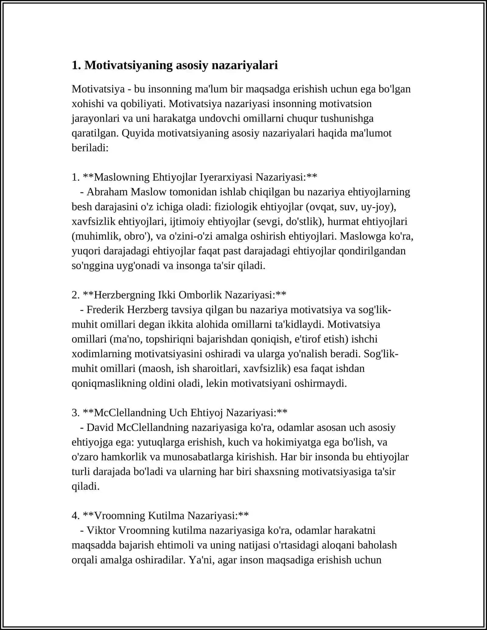 XORIJ PSIXOLOGIYASIDA MOTIV VA MOTIVATSIYA MUAMMOSI 3