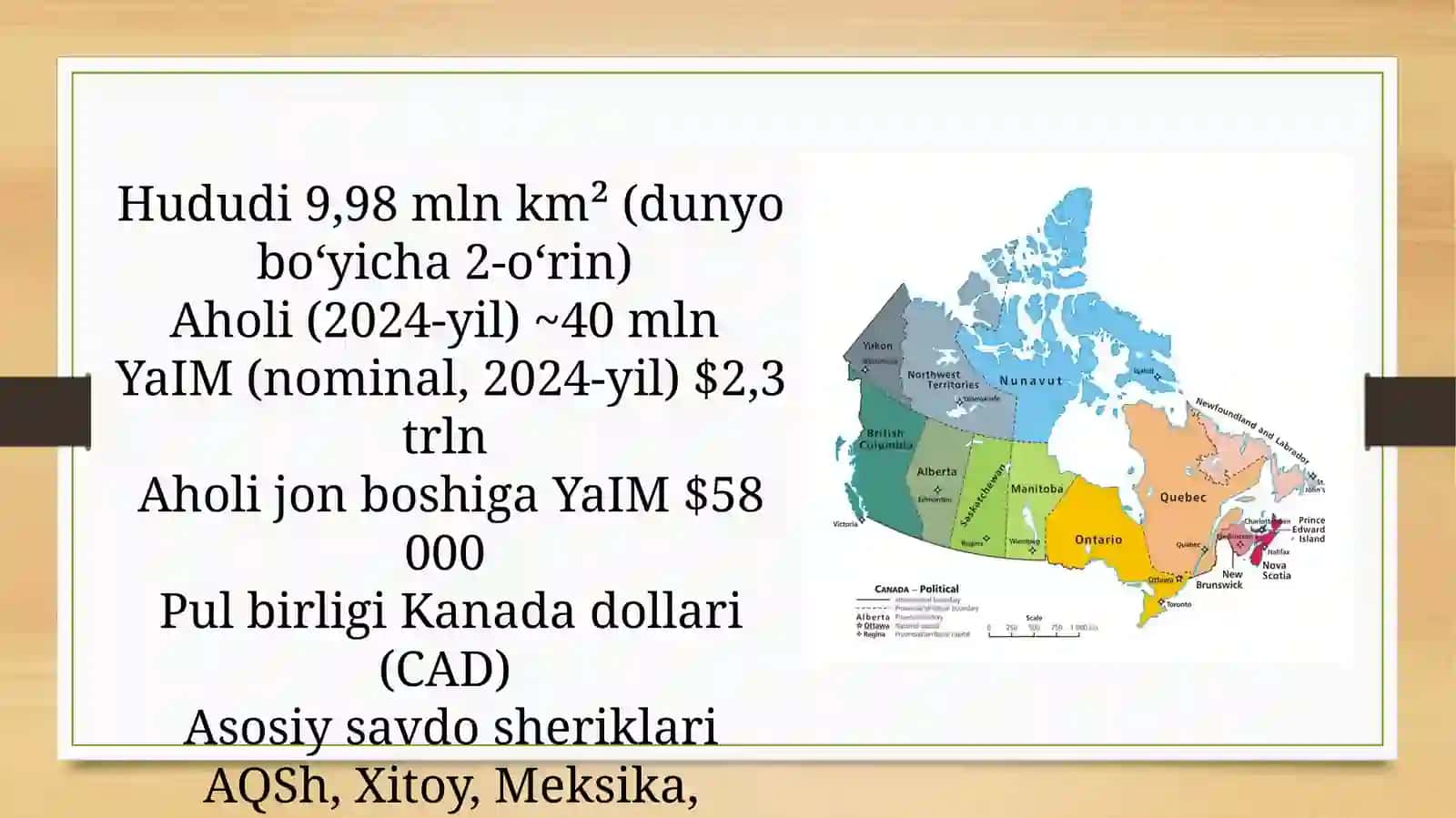 Kanada Iqtisodiyoti va tarmoqlari 3