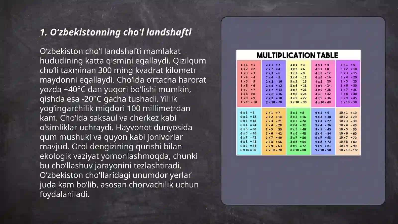 Oʻzbekiston cho'l, adir, togʻ, yaylov va toʻqay landshafti 3