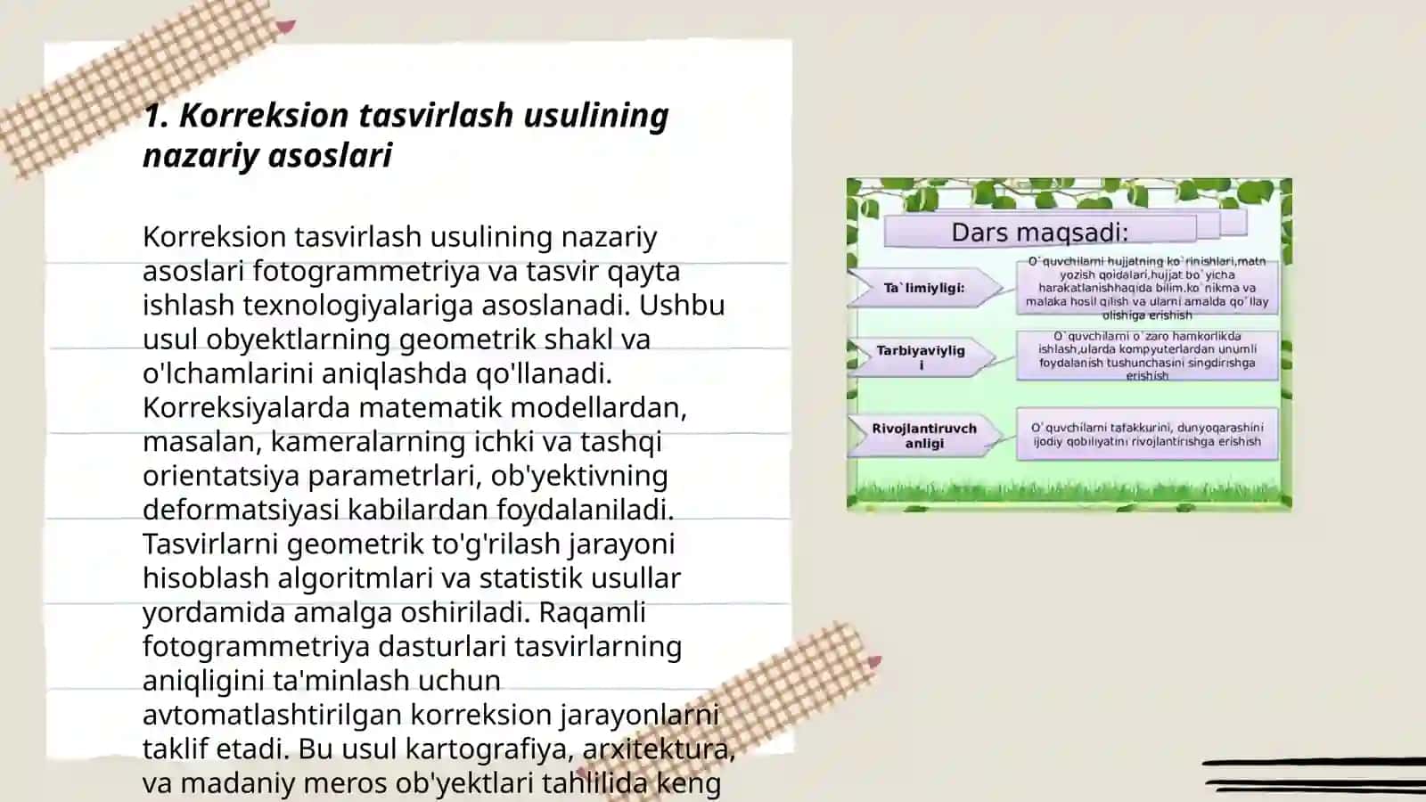 Korreksion Tasvirlash Usullari 3