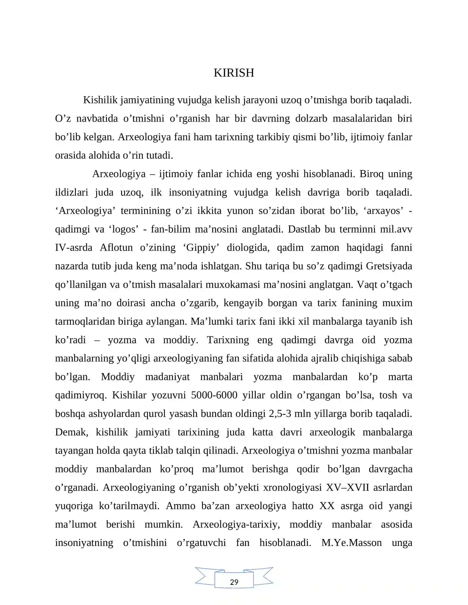 Jahon Arxeologiyasi fanini o’rganishning maqsad va vazifalari 3