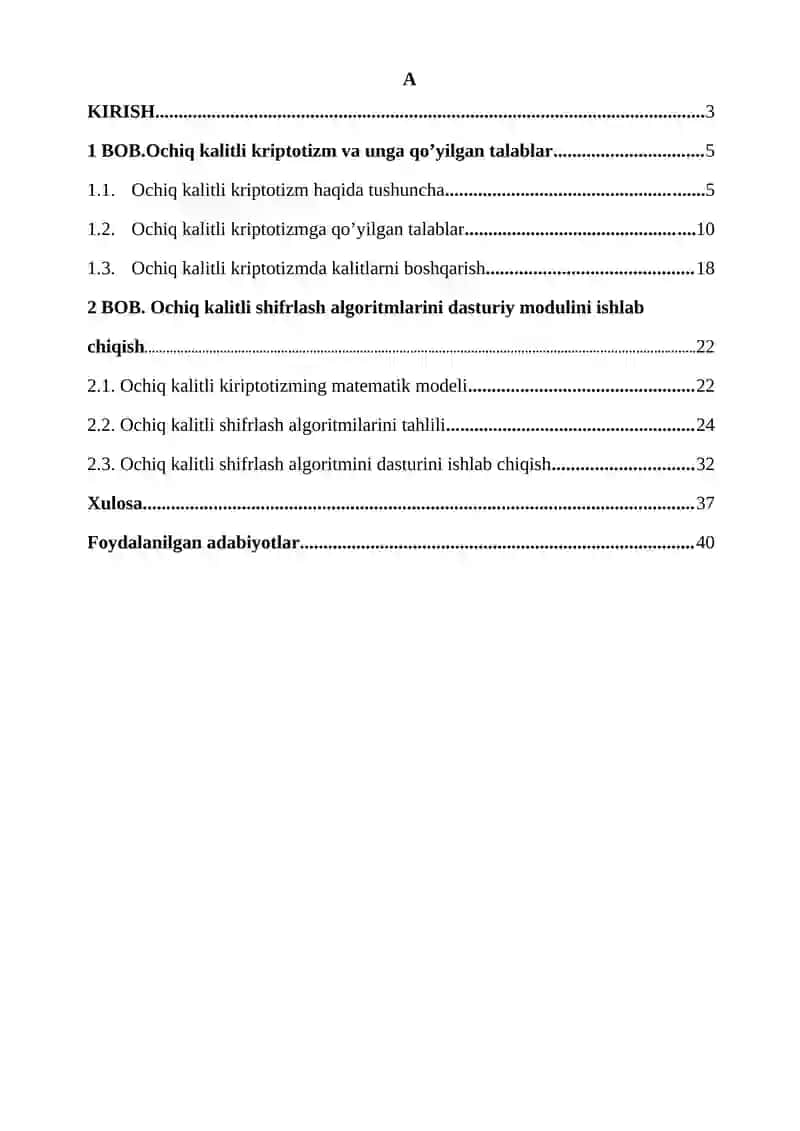 Ochiq kalitli shifrlash algoritmlari dasturiy modulini ishlab chiqish 3