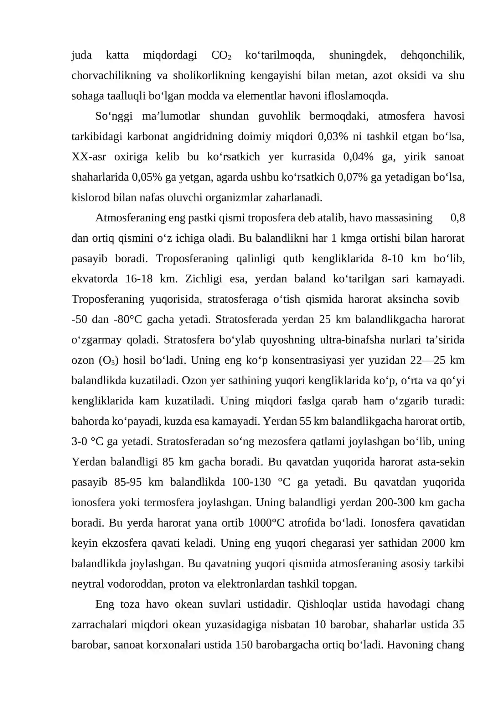 ATMOSFERA VA UNI MUHOFAZA QILISH 3