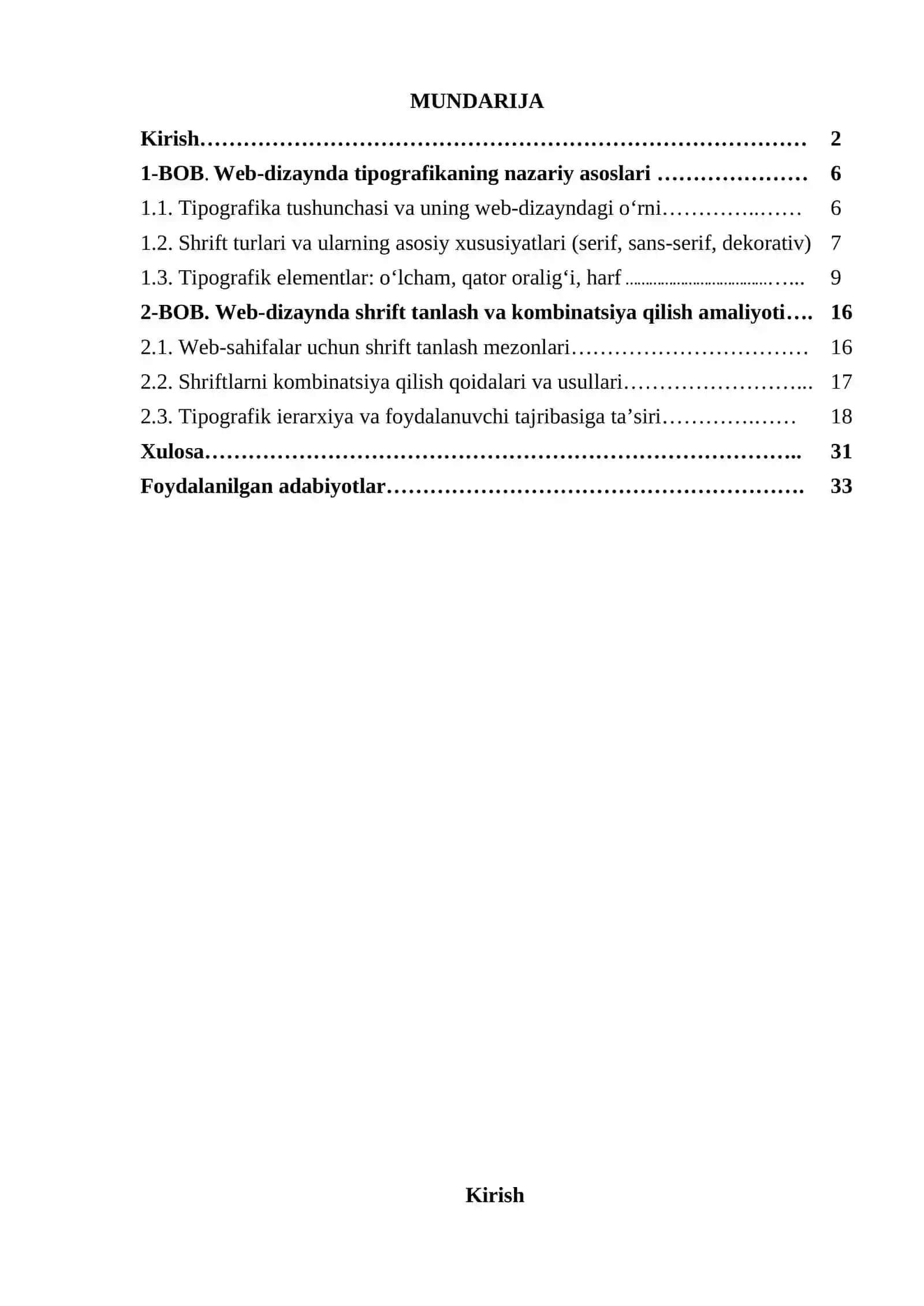 Web-dizaynda tipografika elementlari: shriflash tanlash va ularning kombinatsiyasidan foydalanish 3