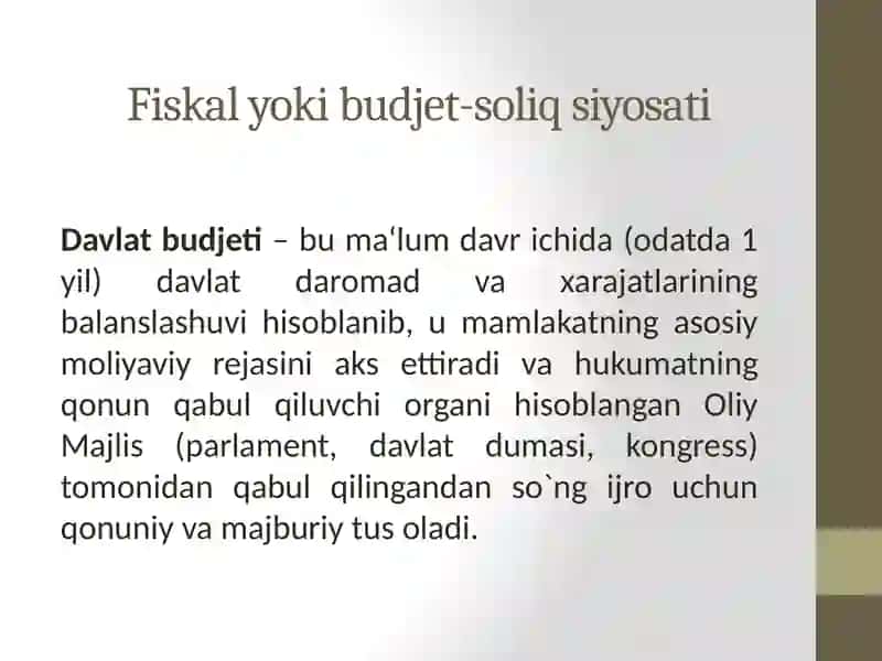 FISKAL HISOBLAR VA ULARNING TAHLILI 3