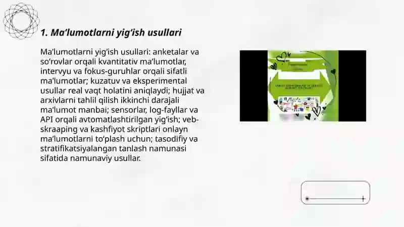 Maʼlumotlarni boshqarish yoʻllari,usullari vositalari 3