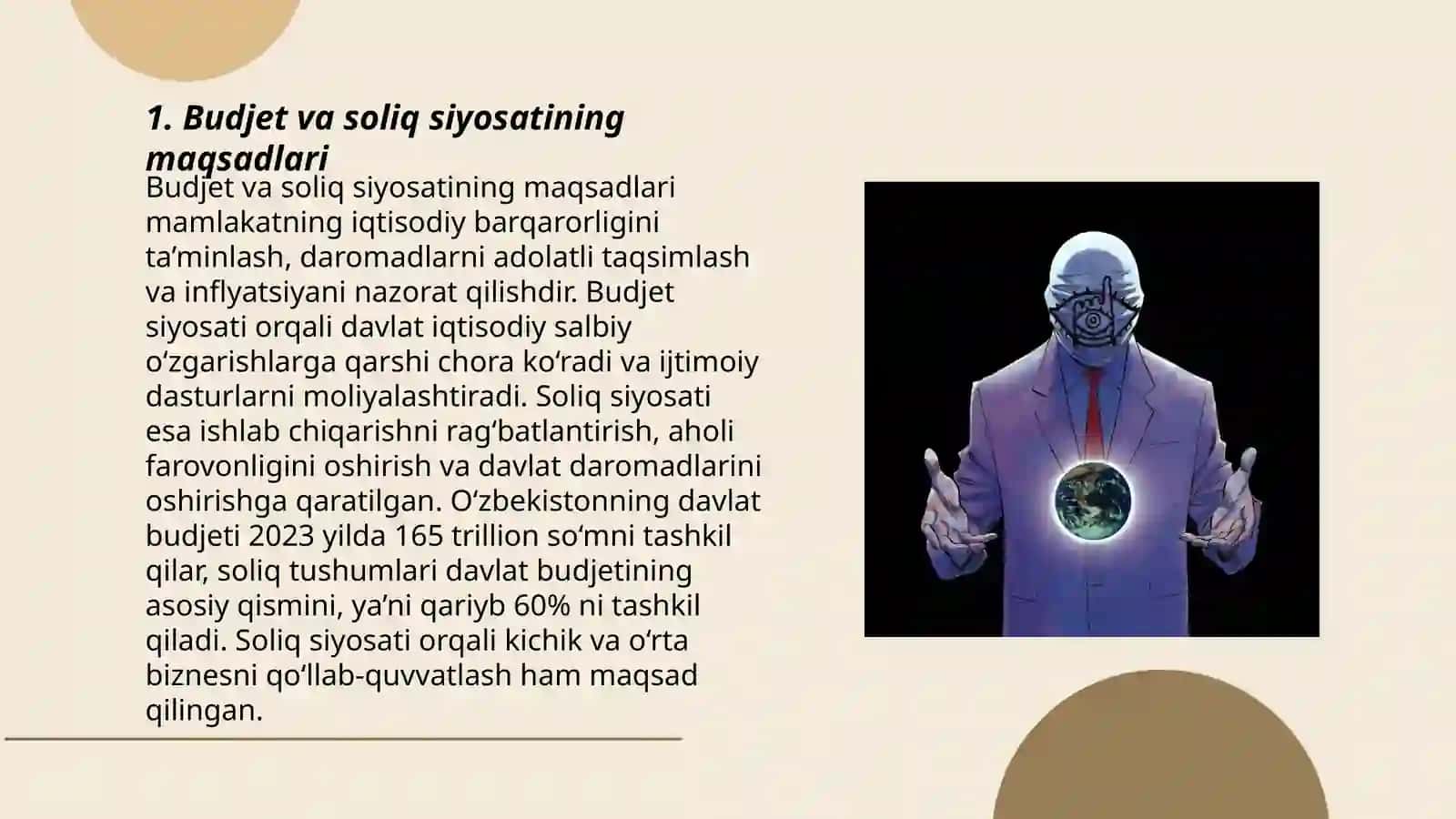 Makroiqtisodiyot fanidan Budjet soliq siyosati 3