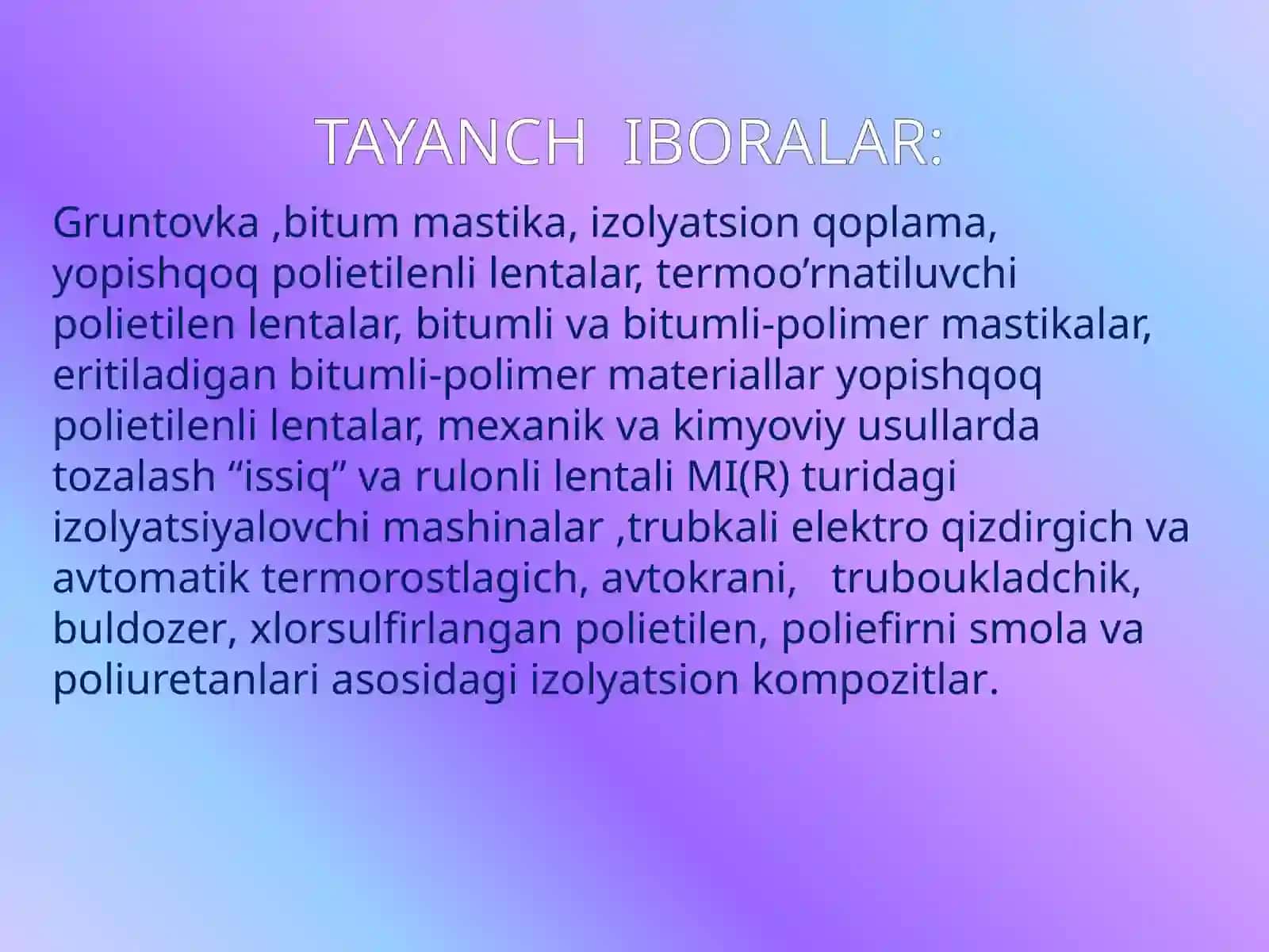 Qoplamalarning sifatini tekshirish, Bajarilgan ishlar sifatini tekshirib ko’rish 3