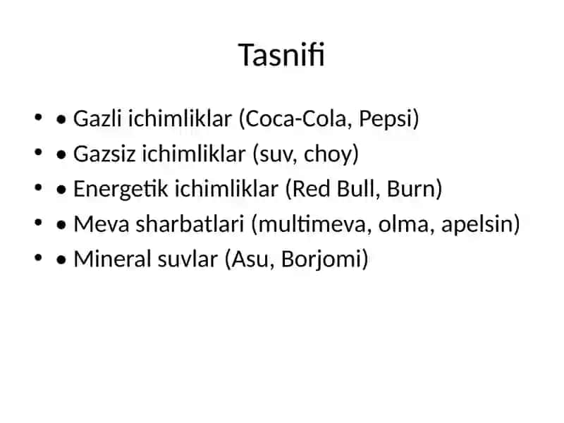 Alkogolsiz ichimliklar tovarshunosligi 3