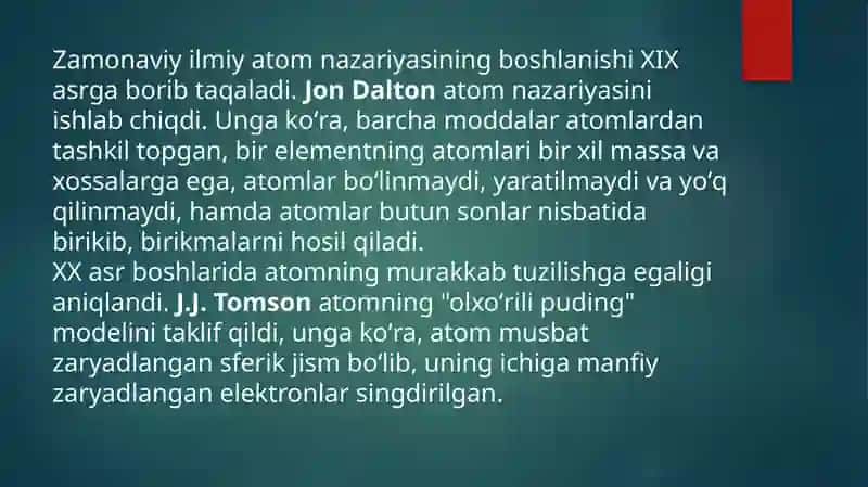 Atom tuzulishi nazariyasi va kvant mexanikasi 3
