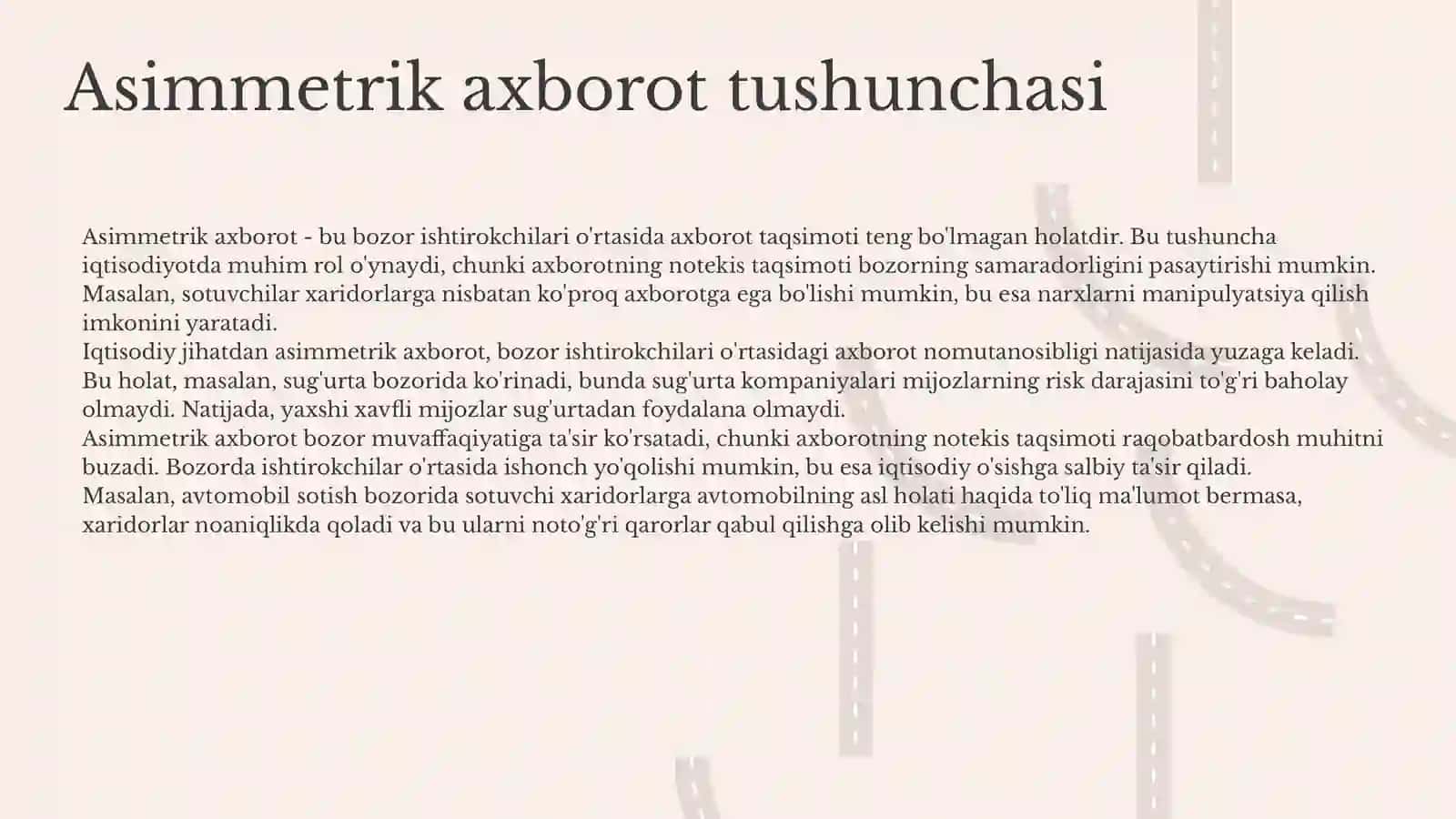Asimmetrik axborotlashgan bozorda mahsulot sifati noaniqligi va tavakkalchilik 3