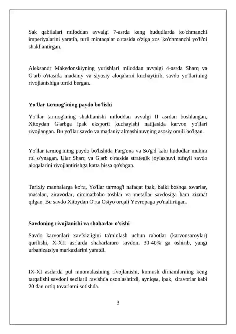 Buyuk ipak yo'lining shakllanish tarixi 3