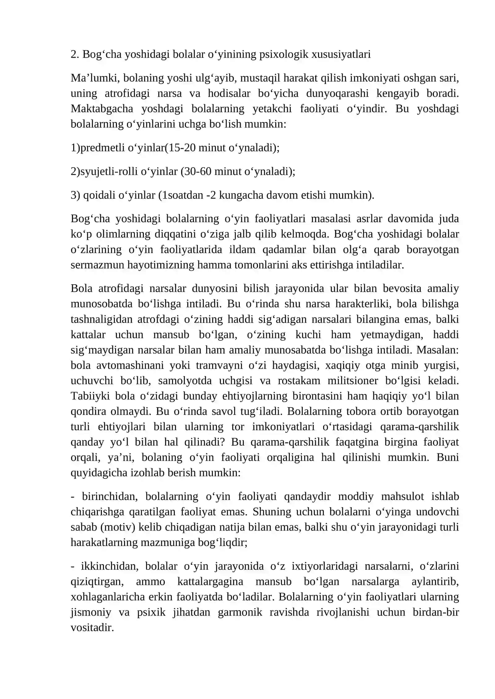 18-Mavzu: Maktabgacha yosh davrida psixik rivojlanish xususiyatlari 3