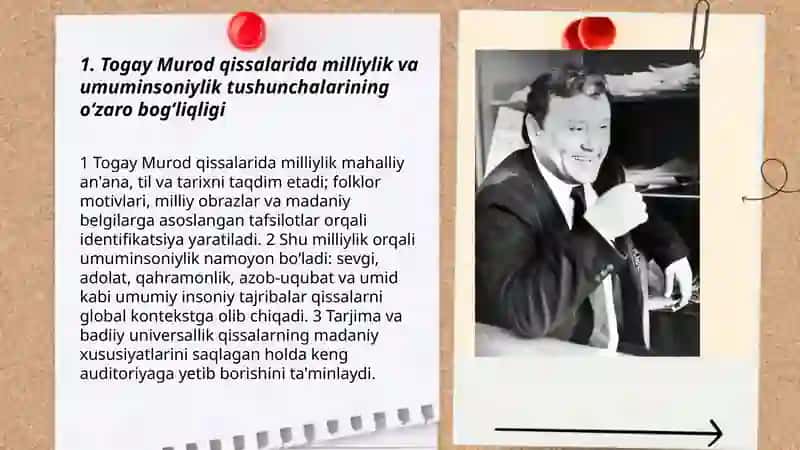 Togay Murod qissalarida milliylik va umuminsoniylik 3
