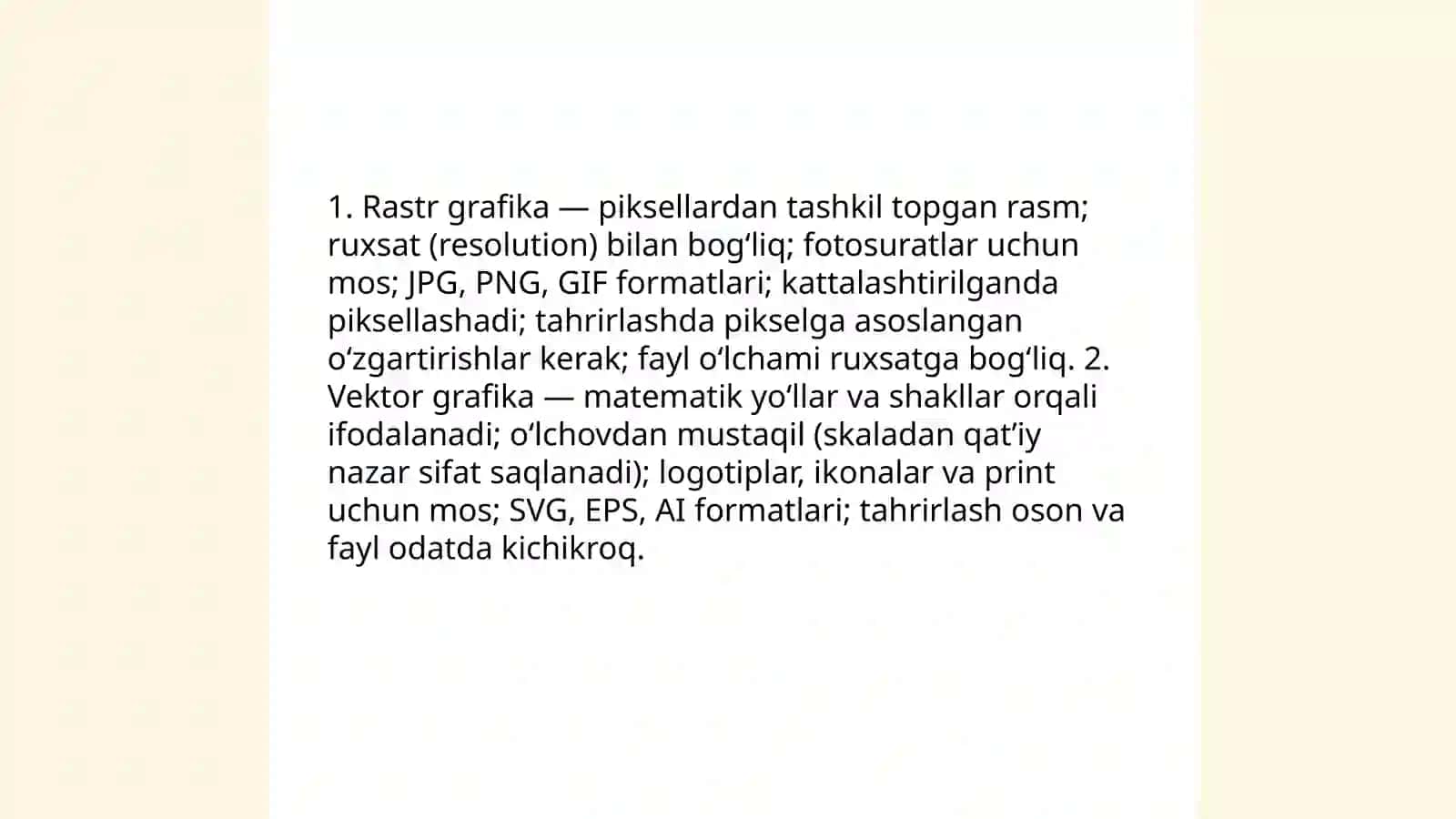 Rastrli va vektorli grafik muharrirlari va ular bilan ishlash 3