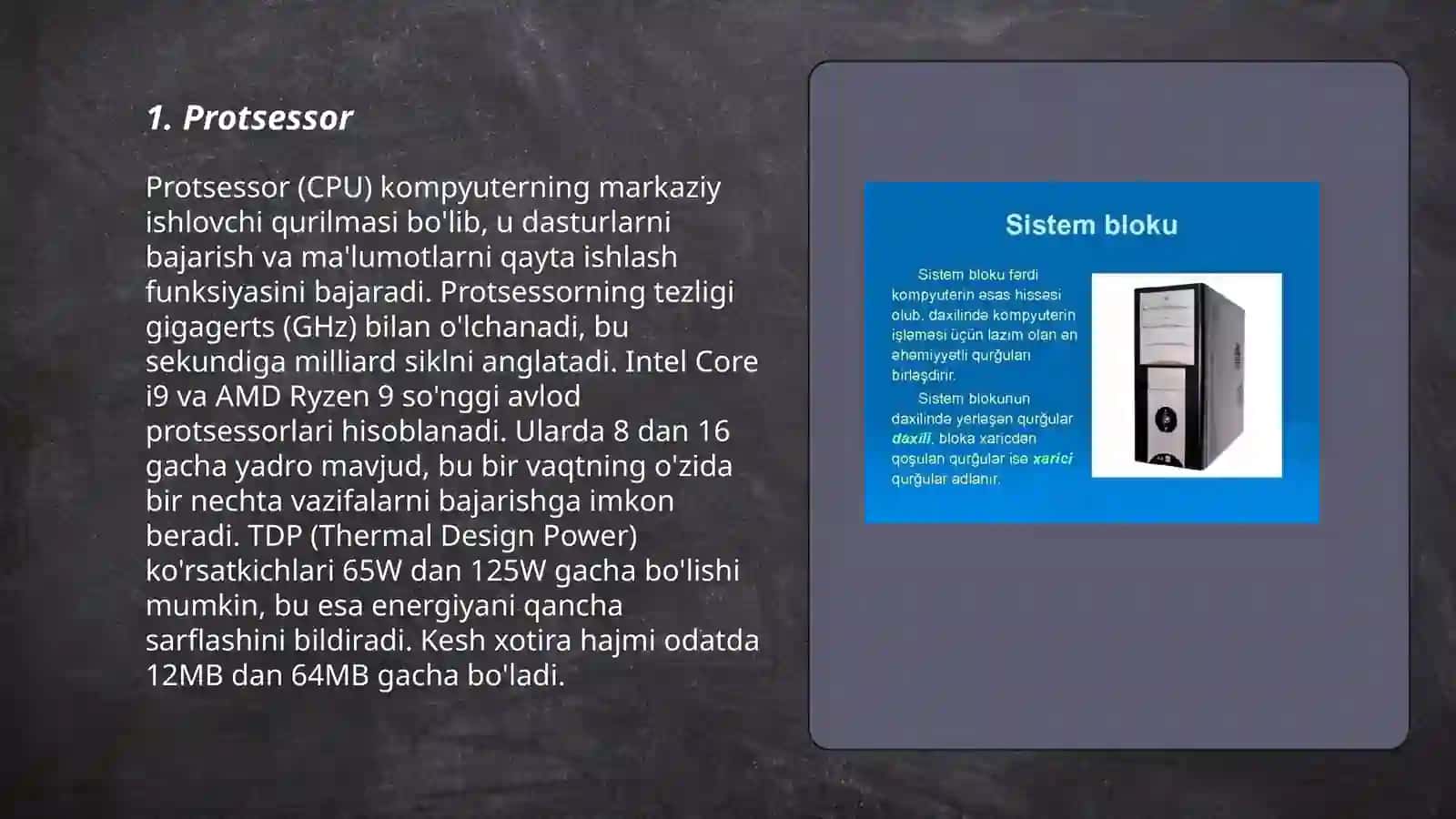 Kompyuterning asosiy qurilmalari 3