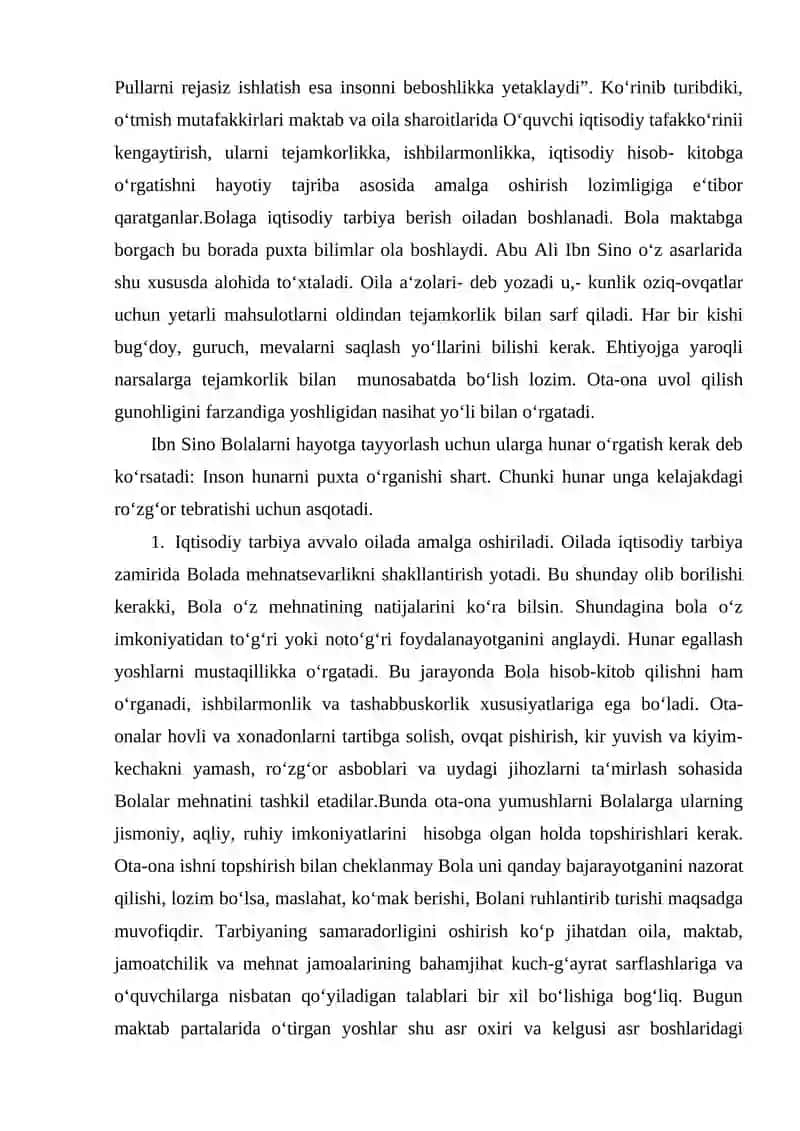 Iqtisod va Hayot Xaqida 3
