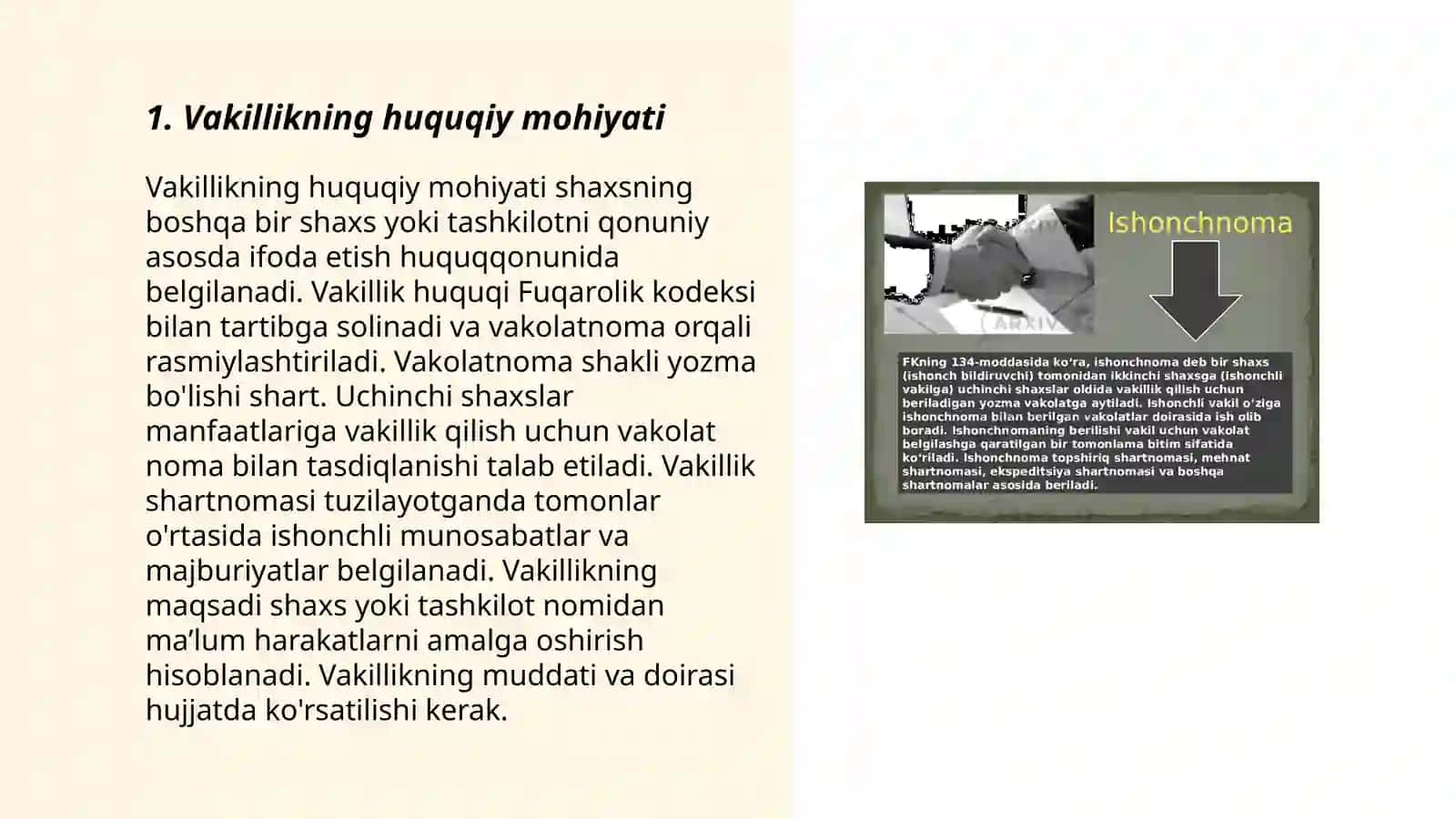 Fuqarolik huquqida vakillik va ishonchnoma 3