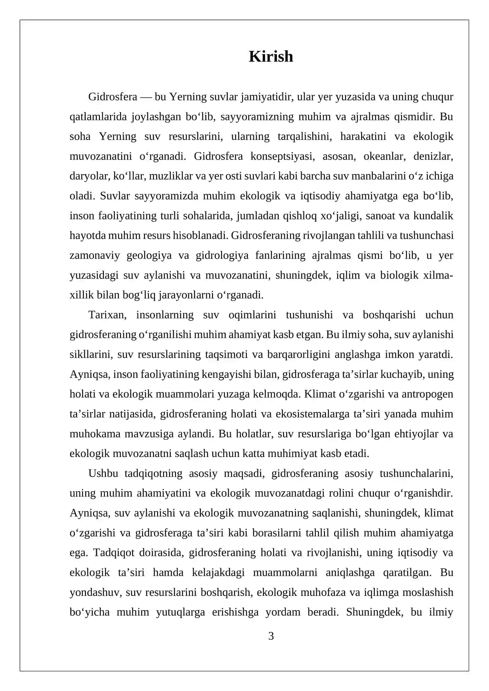 GIDROSFERA HAQIDA TUSHUNCHA 3
