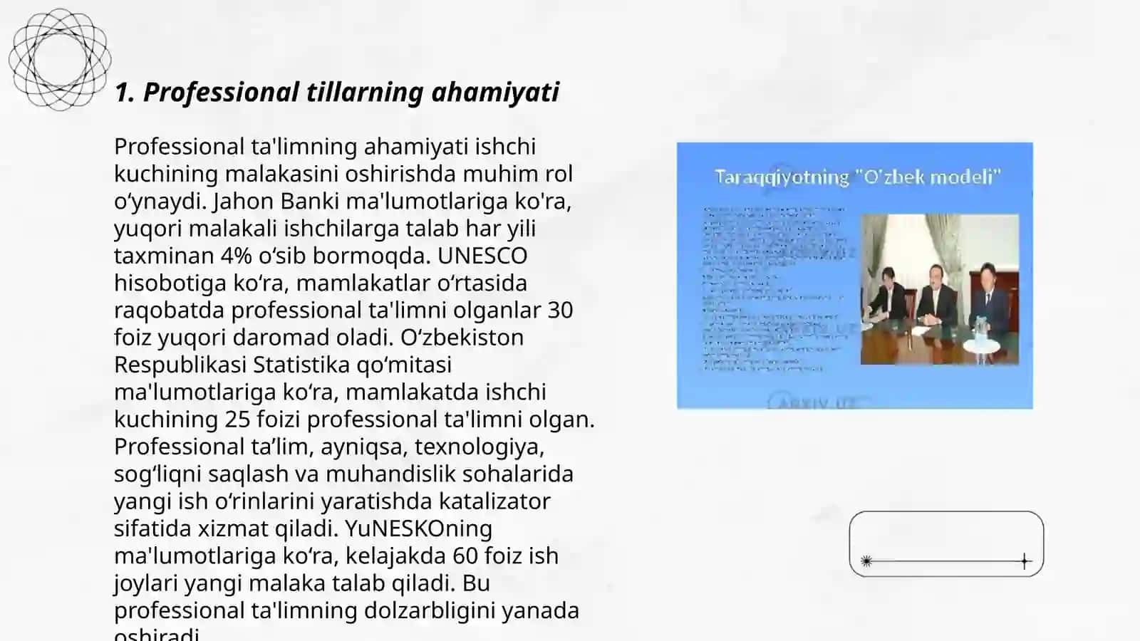 Professional tillar va ularning milliy tilda asosiy xususiyatlari 3