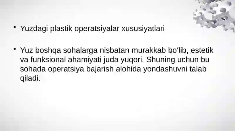 Yuzdagi plastik operatsiyalar xususiyatlari 3