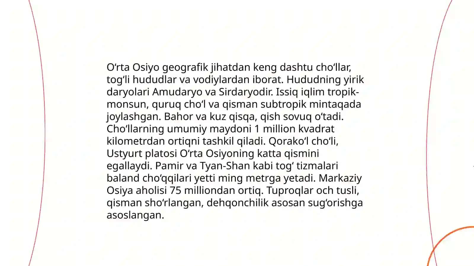 "O‘rta Osiyoning tabiiy sharoiti va resurslariga iqtisodiy geografik baho berish" by Xalilullox Odilov 3