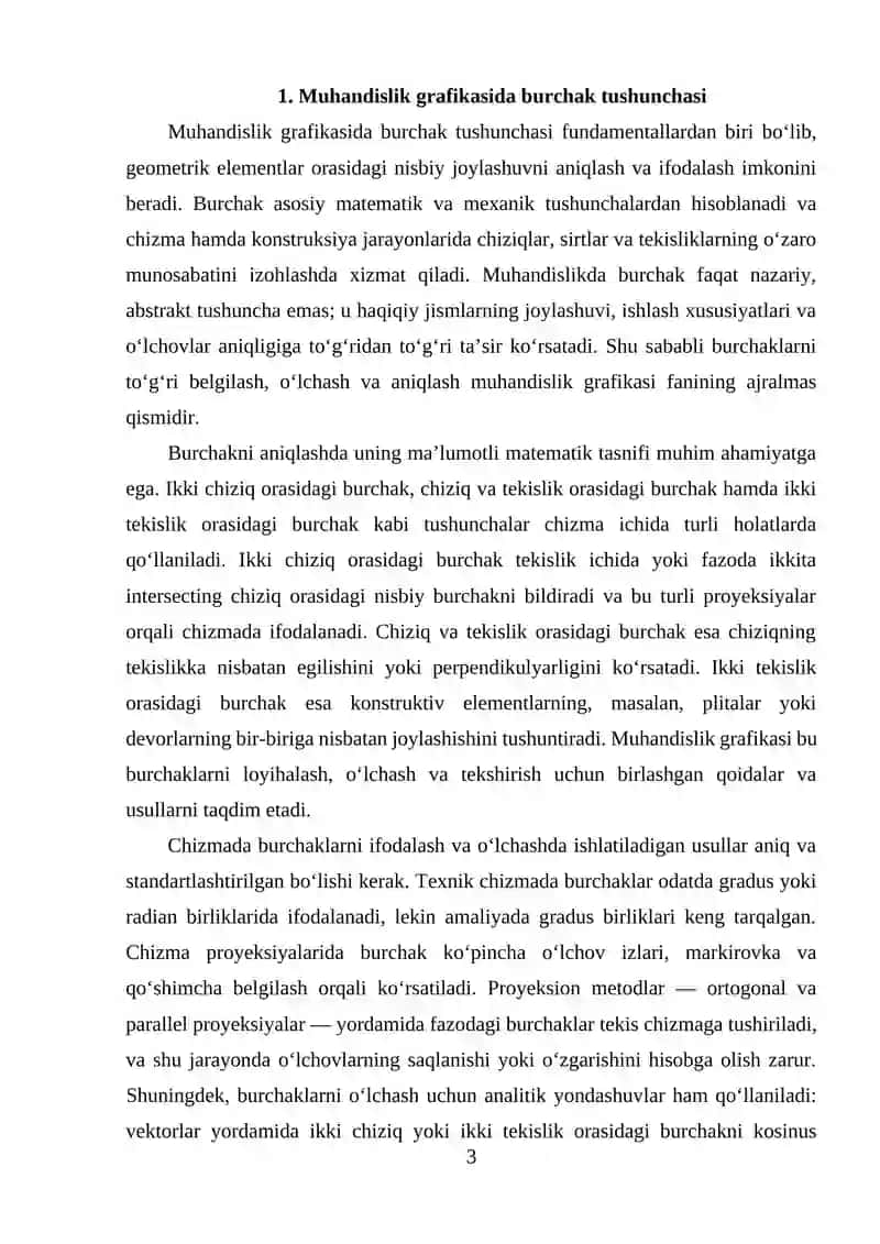 Obyektlar orasidagi burchaklarni o‘lchash 3