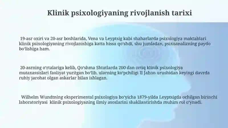 Klinik psixologiya predmenti, maqsad, vazifalari 3